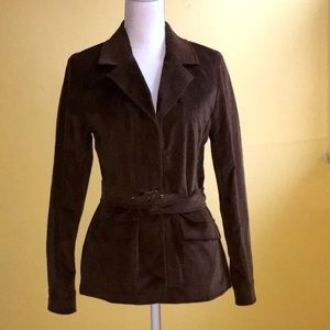 Piazza Sempione brown corduroy jacket with belt